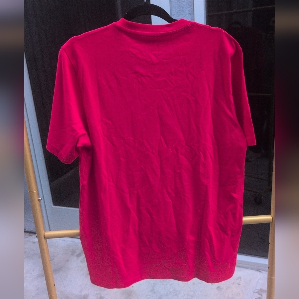 Men's Converse Red Graphic Tee with Sneaker Print Size M - Picture 3 of 3